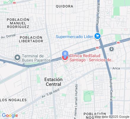 Aviso Clínica RedSalud Santiago en Estación Central