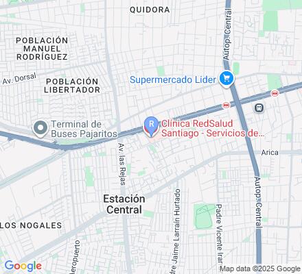 Aviso Clínica RedSalud Santiago en Estación Central