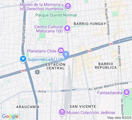 Aviso Paris en Estación Central