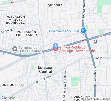 Aviso Clínica RedSalud Santiago en Estación Central