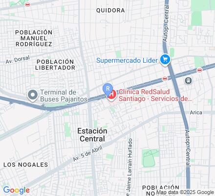 Aviso Clínica RedSalud Santiago en Estación Central